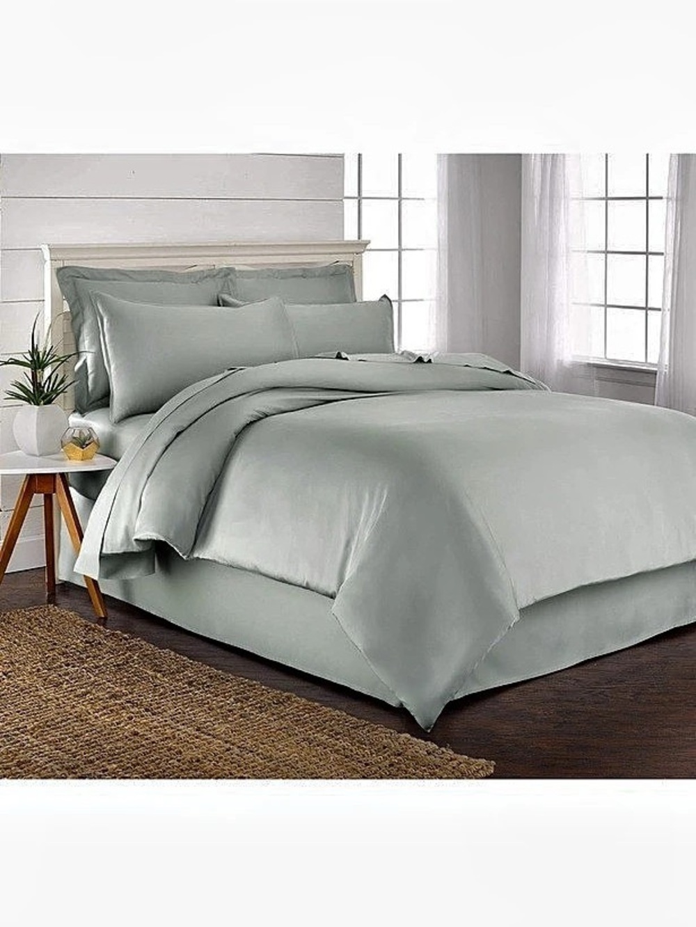 Pure Bamboo Duvet Cover Set Bamboo Duvet Cover in Sea Glass King NWT